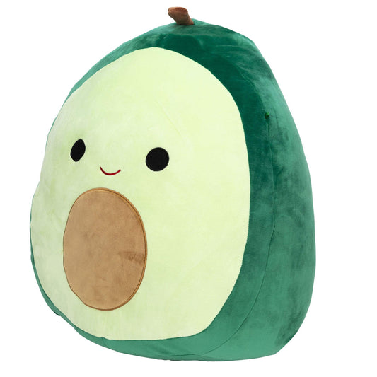 Austin the Avocado plush closeup fabric highlights durable polyester that washes easily