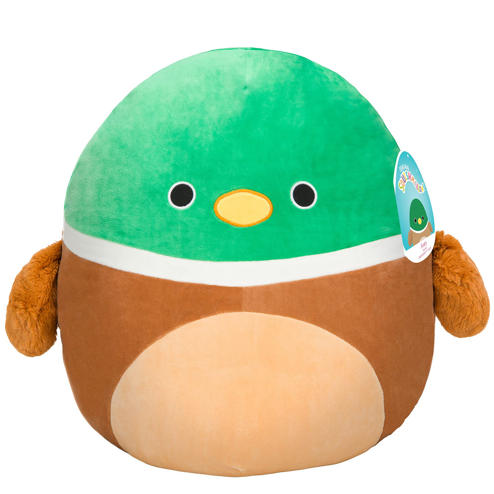 Squishmallows Avery Mallard 16-inch plush, a cozy cuddle buddy for kids