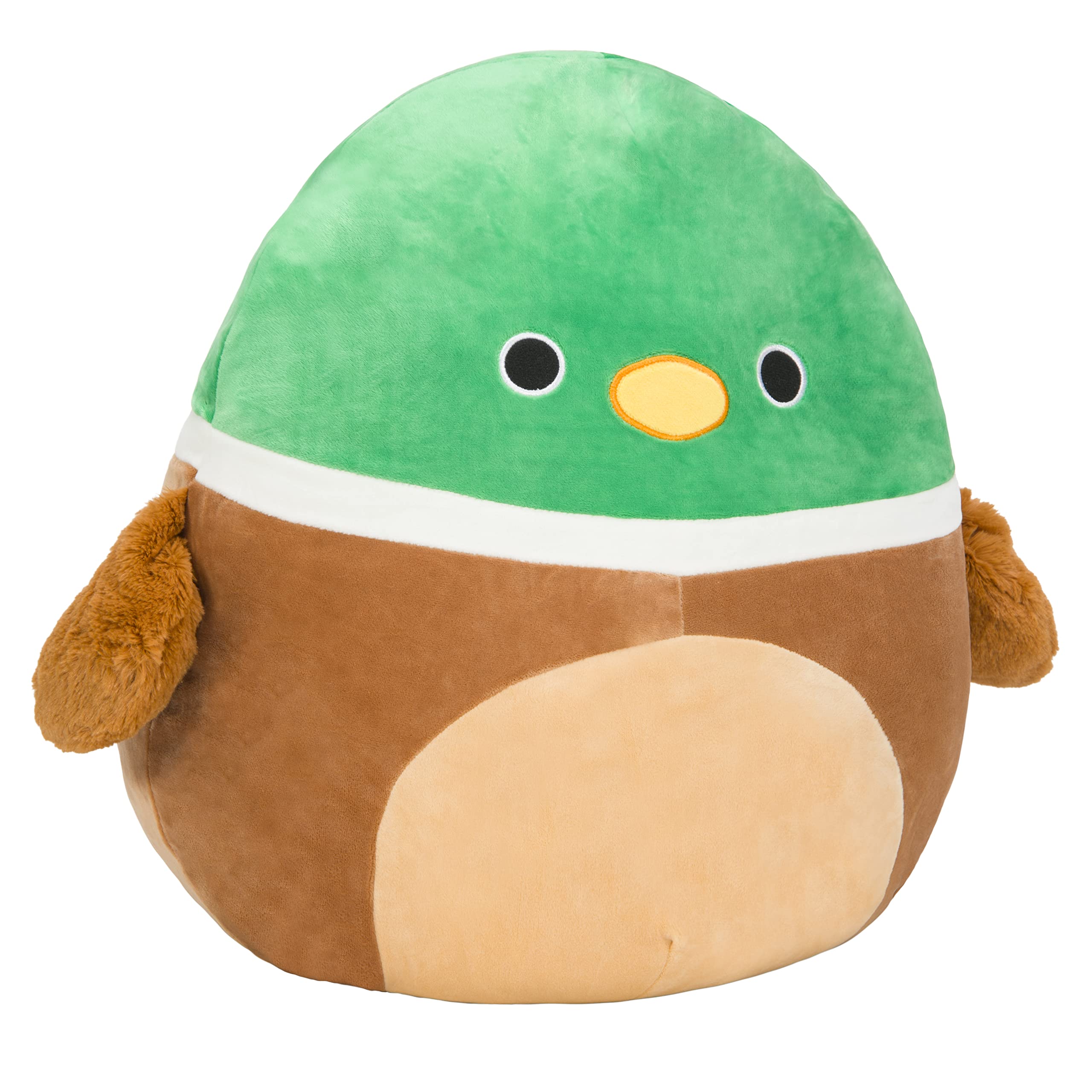 Avery Mallard face detail from Squishmallows showing soft texture