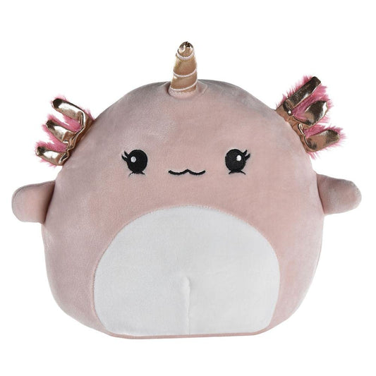 Mystery squad packaging featuring Squishmallows axolotl plush, a great gift option.