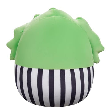 Squishmallows Beetlejuice official seal closeup, authentic licensed collectible.