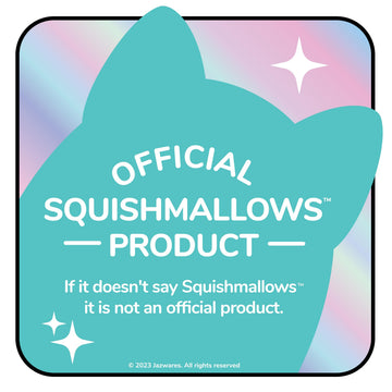 Squishmallows Beetlejuice packaging display, ready-to-gift plush.