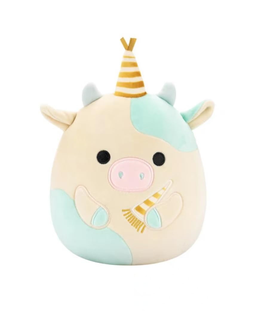 Squishmallows Belana Cow 8-inch plush—soft, cuddly companion for playtime