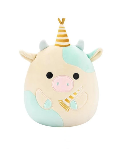 Squishmallows Belana Cow 8-inch plush—soft, cuddly companion for playtime