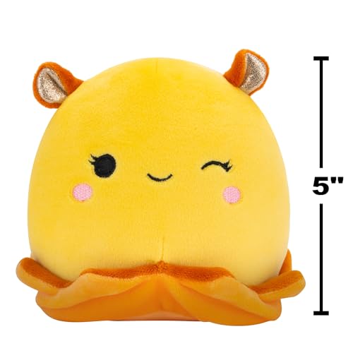 Squishmallows Bijan yellow dumbo octopus plush ideal for road trips.