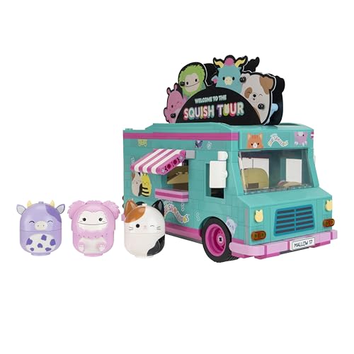 Squishmallows Cam the Cat figure in van exterior frame for imaginative road trips