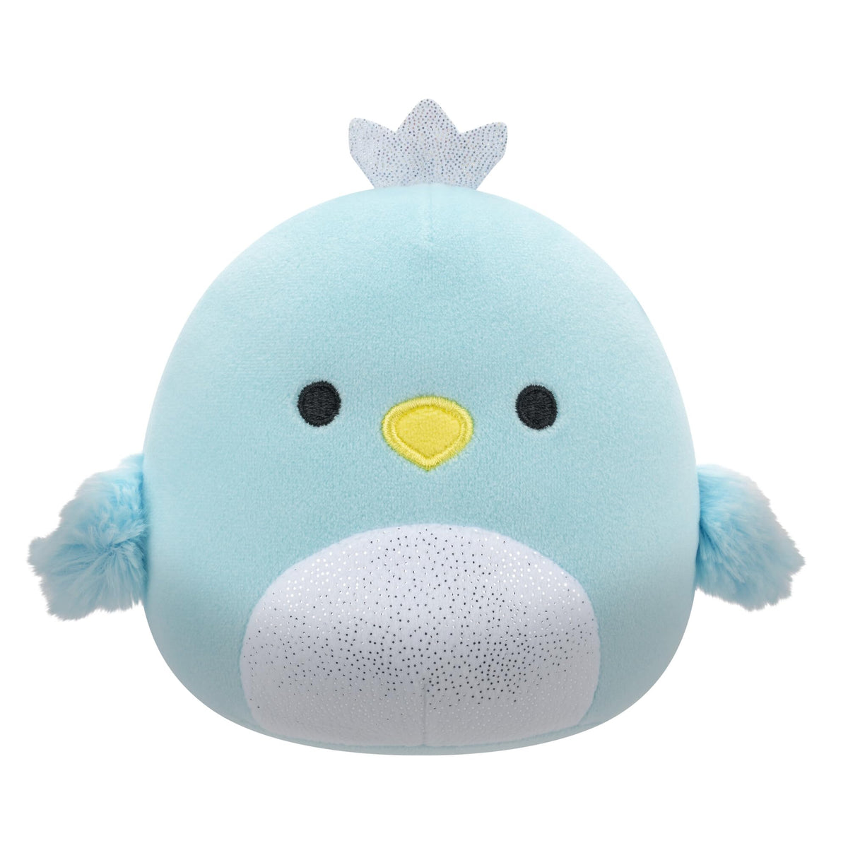 Squishmallows Cecilia blue swan with silver crown, ideal for bedtime snuggles