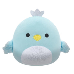 Squishmallows Cecilia blue swan with silver crown, ideal for bedtime snuggles