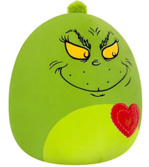 Squishmallows Christmas Grinch 5-inch plush invites storytelling during playtime.