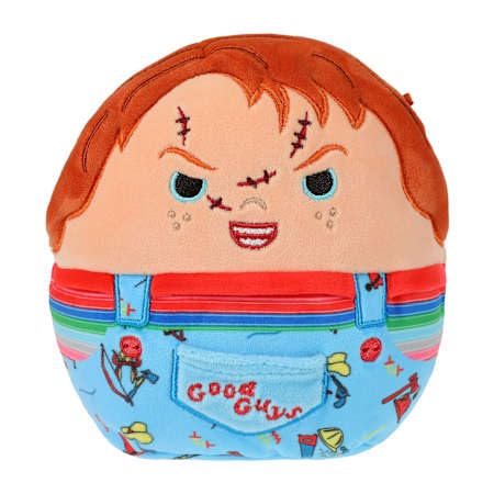 Squishmallows Chucky Halloween 7-inch plush face-front, perfect cuddle buddy for bedtime and play