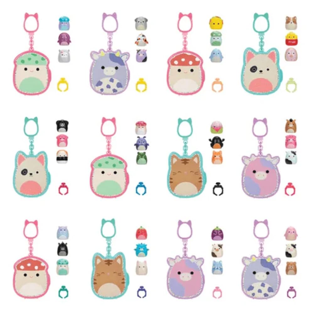 Squishmallows Clip-A-Longs Series 1 mystery figure on a detachable keyring.