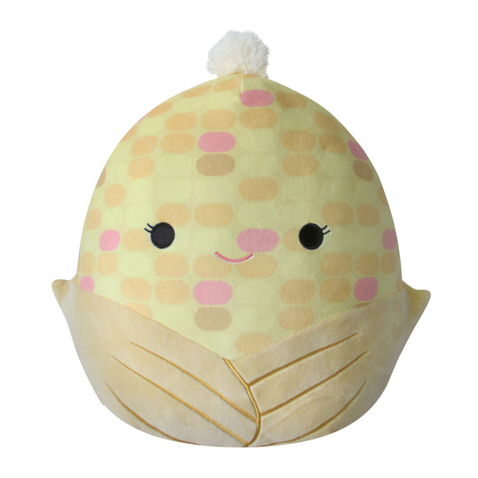 Squishmallows Cornelias speckled corn plush with brown husk for cozy play.