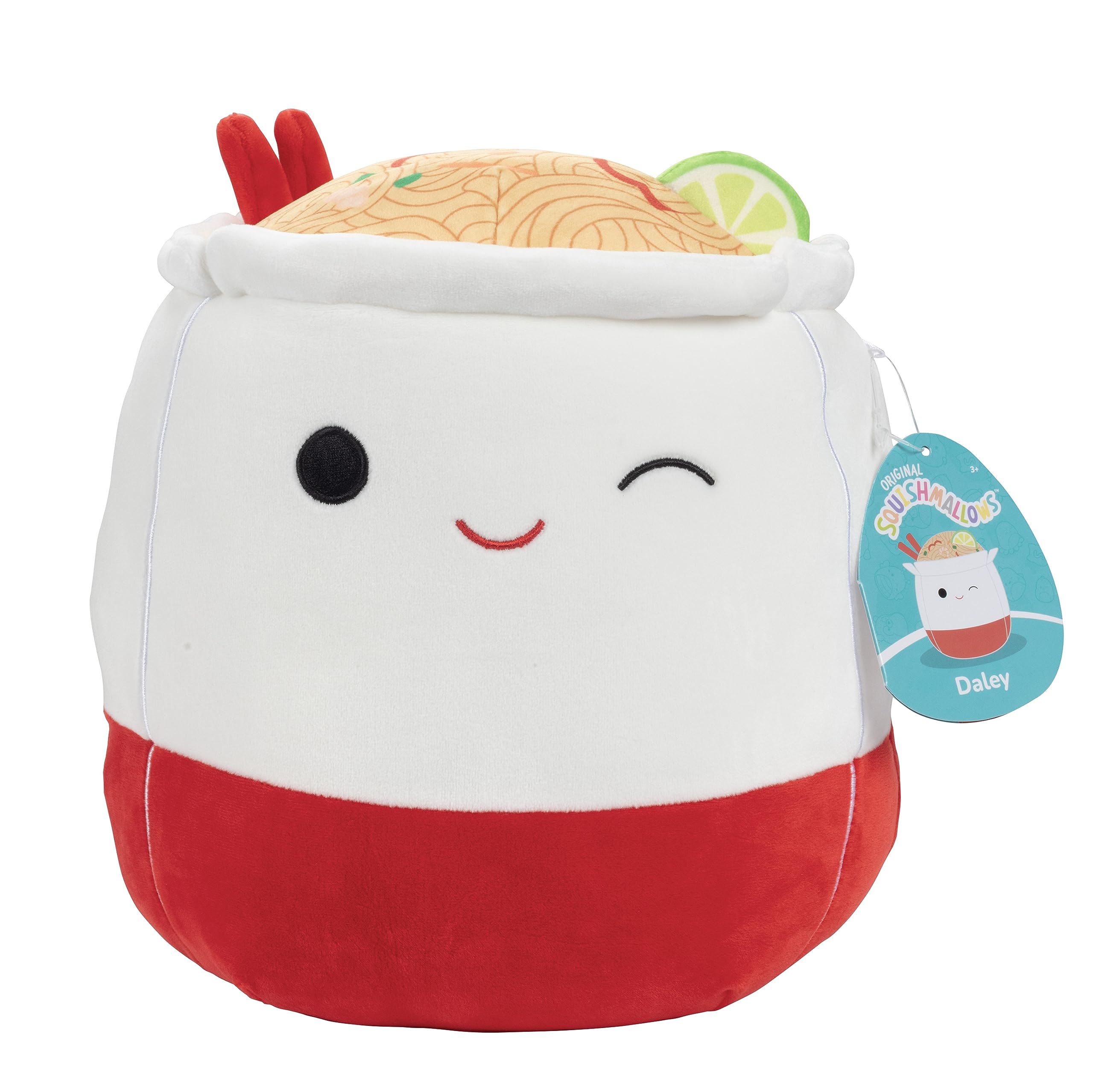 Squishmallows Daley ramen noodles plush offers a cozy cuddle in hand.