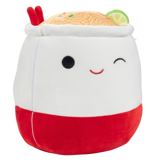 Squishmallows Daley ramen noodles plush provides soft, squeezable travel companion.