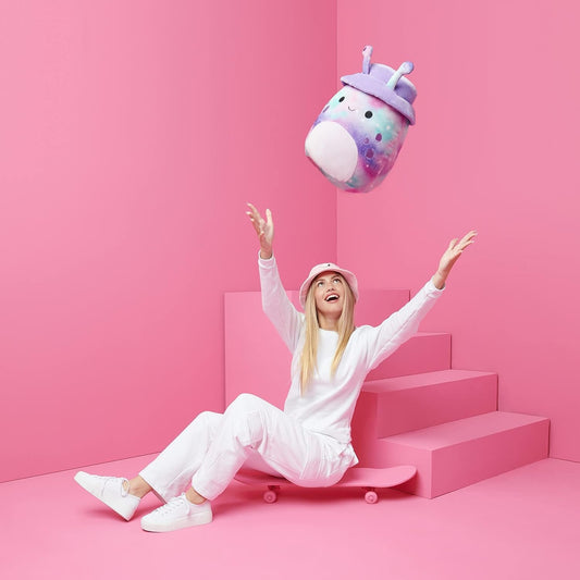 Squishmallows Daxxon ultrasoft plush provides comforting snuggles during movie nights.