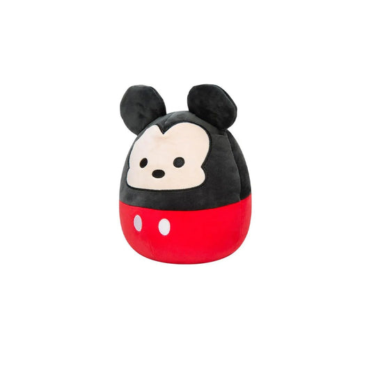 Squishmallows Disney Mickey Mouse closeup texture showcases ultra-soft fabric.