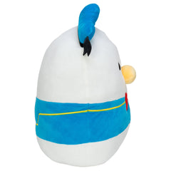 Squishmallows Donald Duck plush cap detail for collectors.