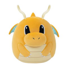 Squishmallows Dragonite 10in plush, full view, ideal travel companion with ultrasoft touch.