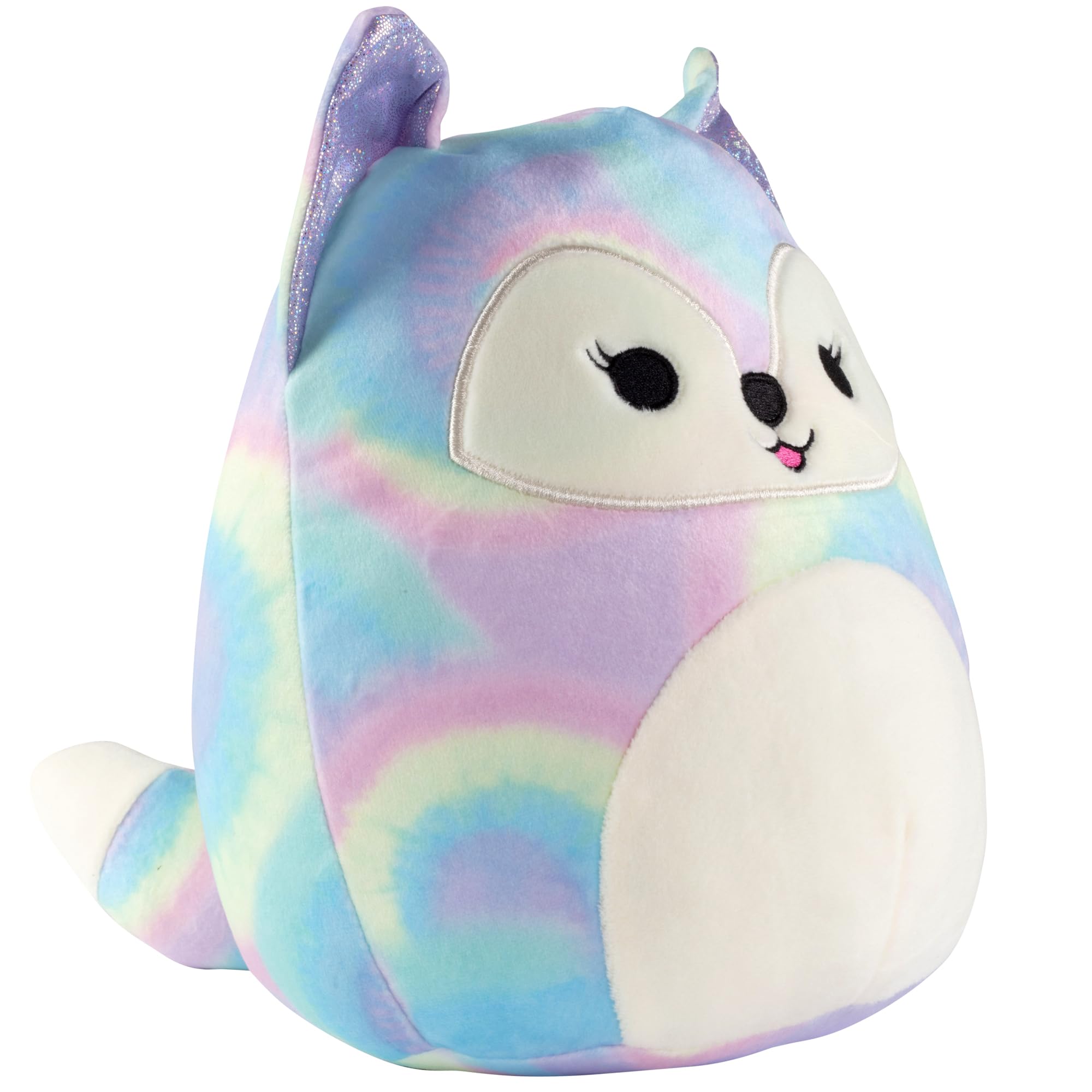 Squishmallows Felexine Rainbow Fox full-body 8-inch plush, versatile for hugs.
