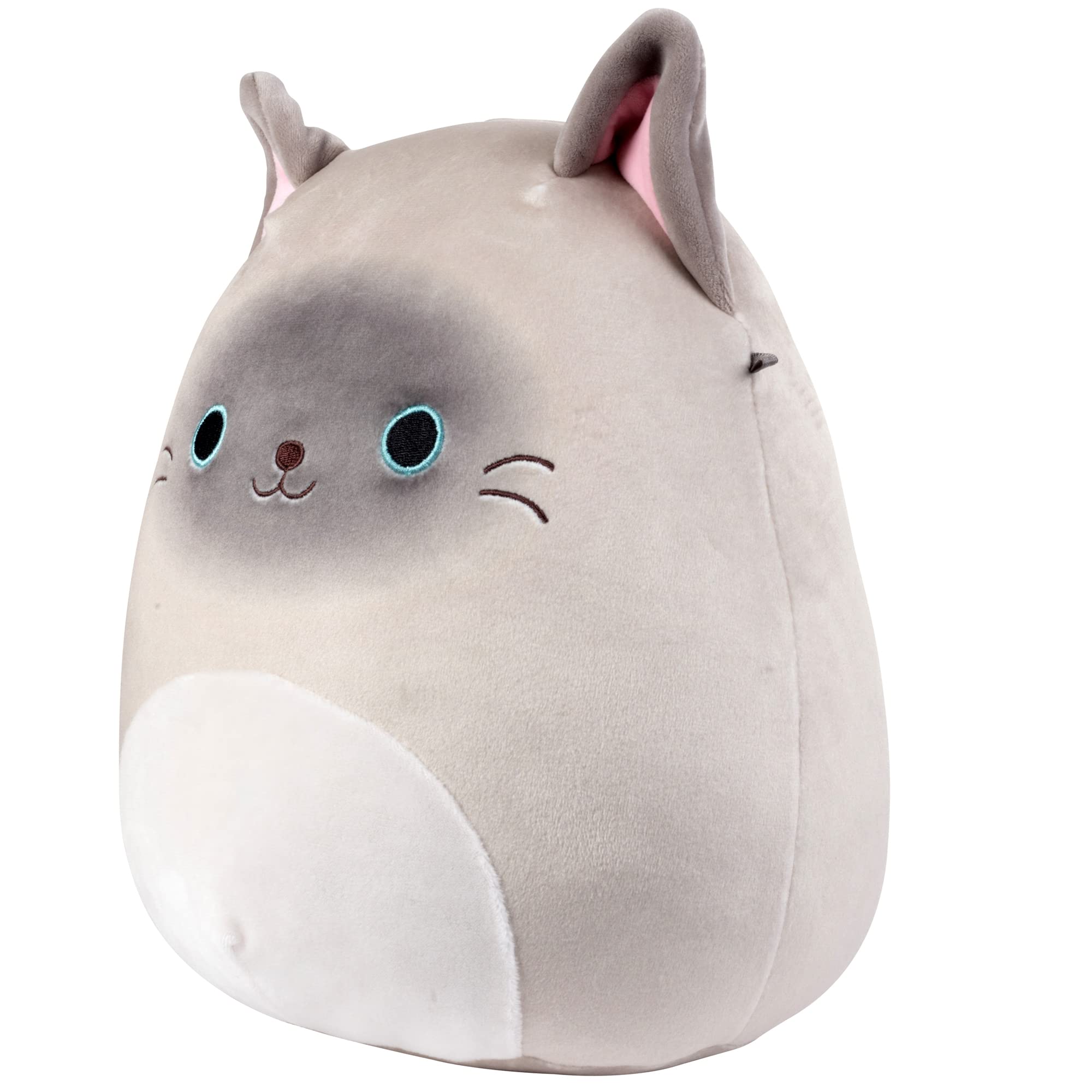 Felton the Siamese Cat plush from Squishmallows in a snuggle scene for imaginative play.