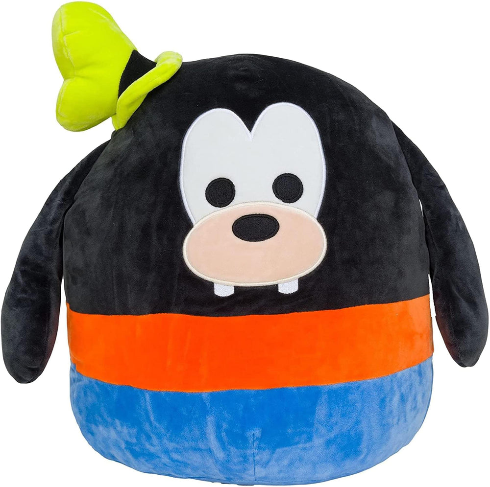 Squishmallows Goofy 5-inch plush close-up; friendly smile for cuddling and display.
