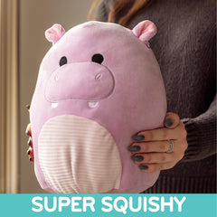 Close-up of Hanna's plush texture and collectible charm.