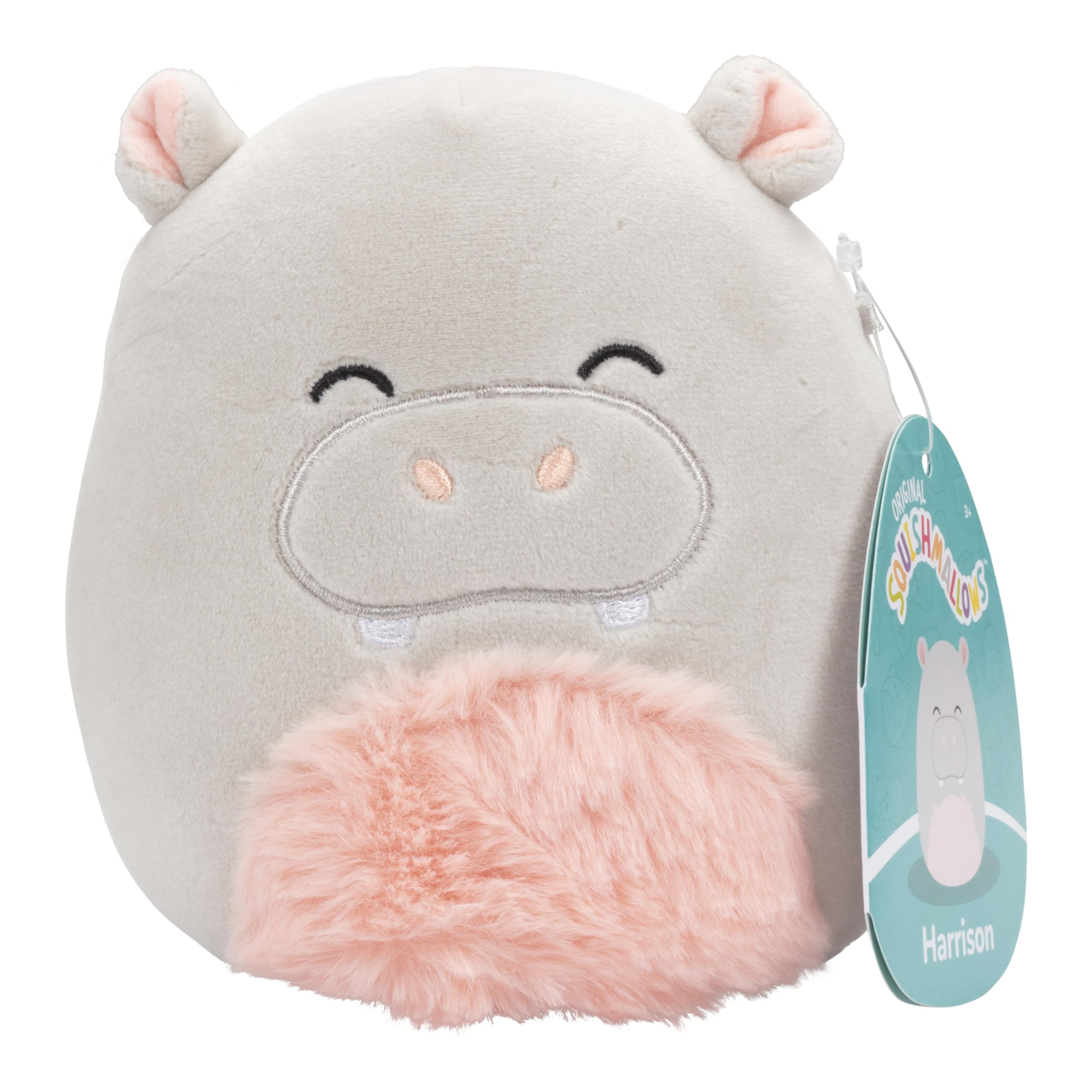 Harrison the Hippo 5-inch Squishmallows plush — ultra-soft cuddle buddy for kids and travel
