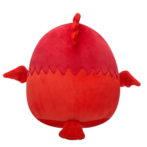 Squishmallows Harry Potter Fawkes, close-up face, ultrasoft texture for comforting hugs.