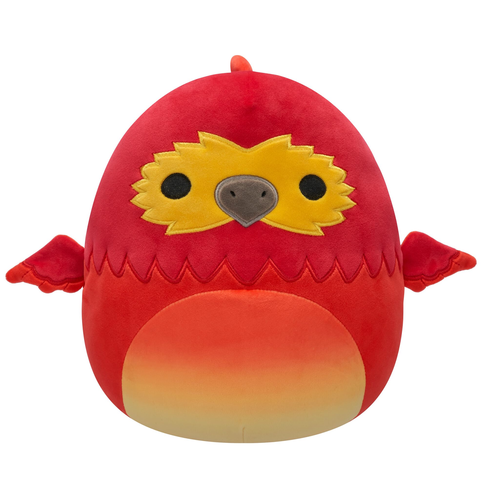 Squishmallows Harry Potter Fawkes 10-Inch plush, front view for cozy travel cuddles.