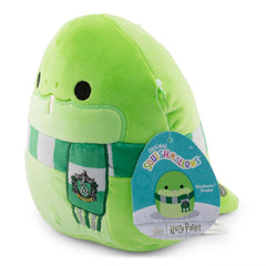 Squishmallows Harry Potter Slytherin Snake face-closeup with vivid features.
