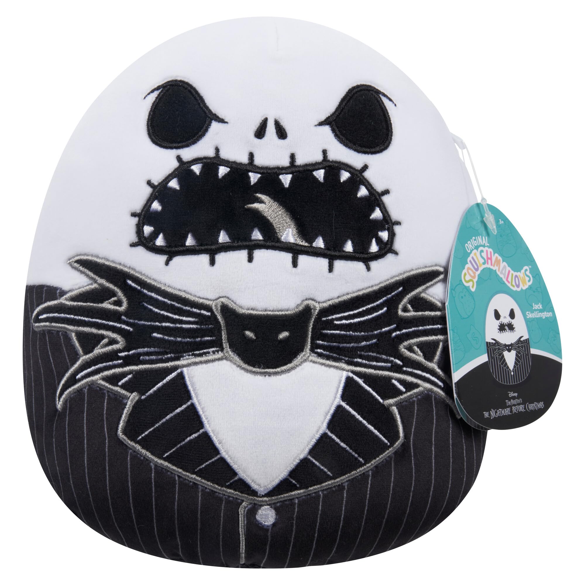 Squishmallows Jack Skellington 8-inch full-view plush for cozy snuggles and imaginative play