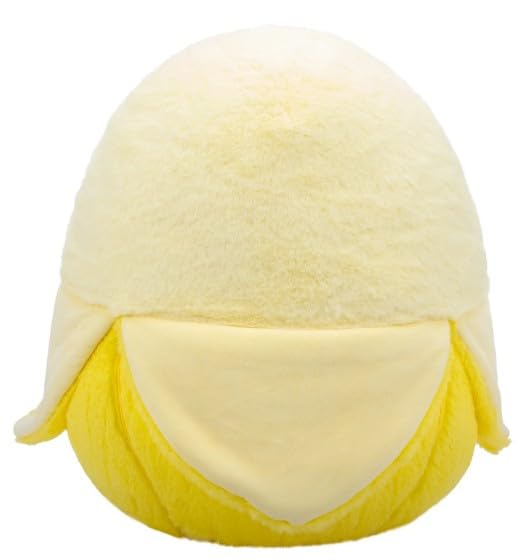 Squishmallows Junie yellow banana plush packaging, ready-to-gift for birthdays.