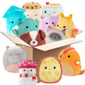 Squishmallows Mystery 10-Inch four-squish pack front view, ideal cuddle buddy.