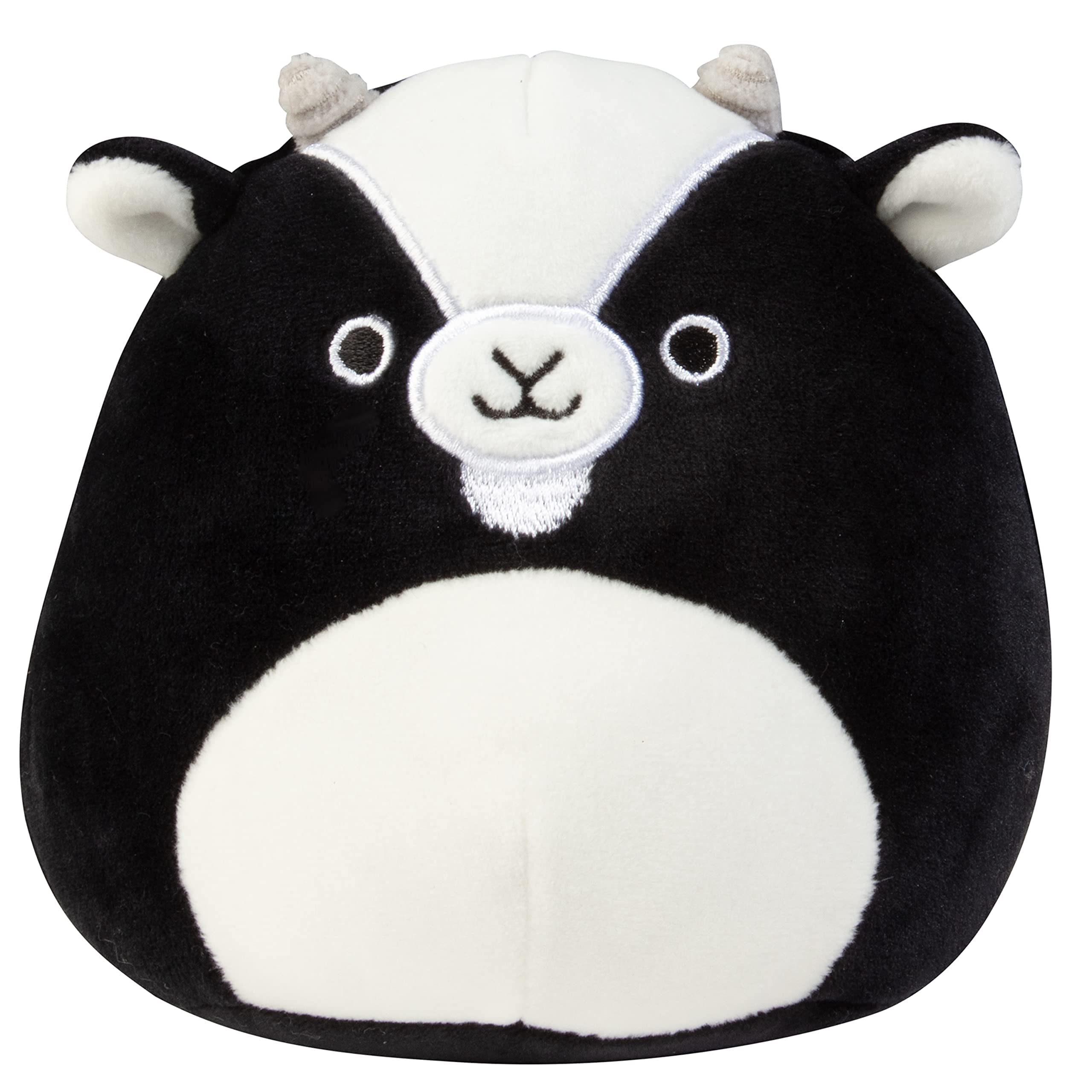 Squishmallows Mystery 5-inch goat plush, perfect for pretend play and sleepovers.