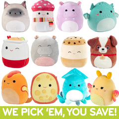Squishmallows Mystery Pack 10-inch soft fabric close-up highlighting plush texture for comforting play.