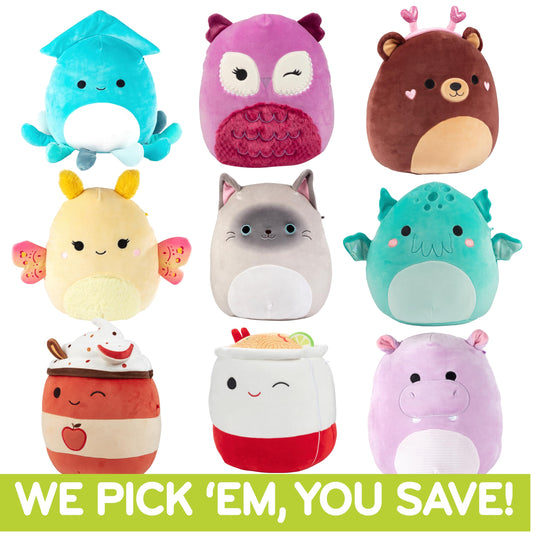 Squishmallows mystery pack two plush side view ideal for collection growth.