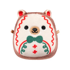 Official Squishmallows seal on packaging signaling authenticity and brand pride.
