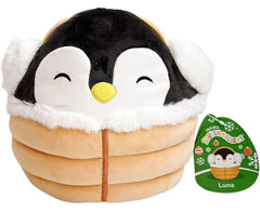 Squishmallows original 12-inch Christmas puffer jacket plush for cuddling and gifting