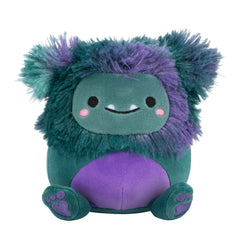 Squishmallows Original 5-Inch JT Dark Teal Bigfoot plush in grocery-store pose for everyday companionship.