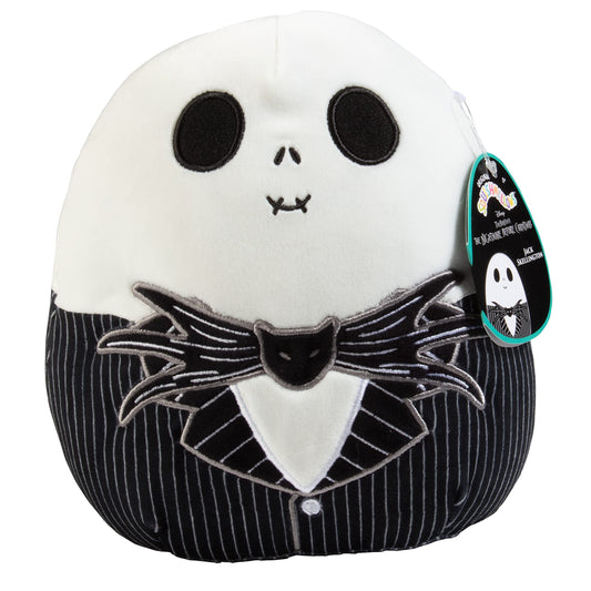 Squishmallows Jack Skellington 8-inch face close-up for cozy cuddles during car rides
