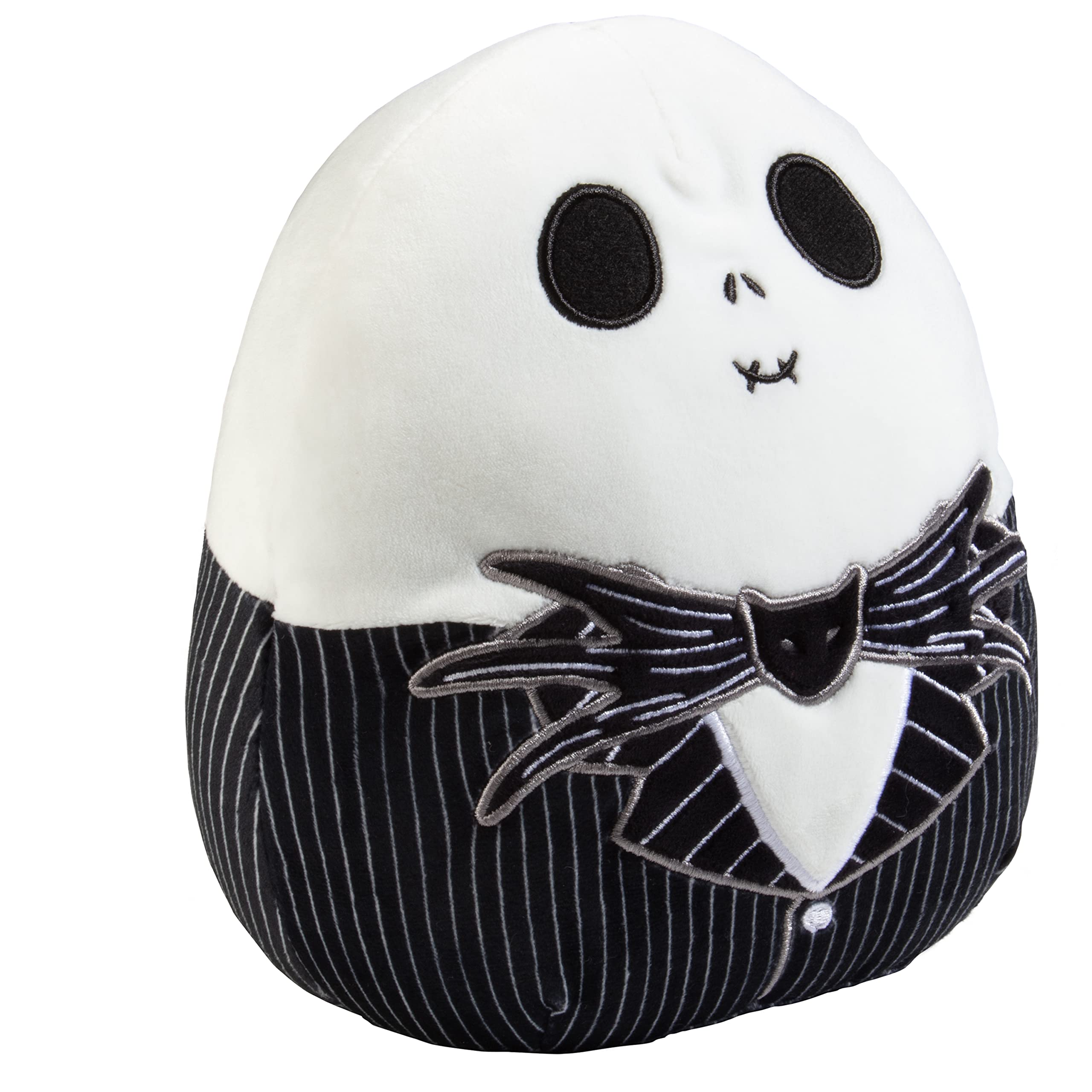 Squishmallows Jack Skellington 8-inch shoulder-smile close-up for collectible appeal