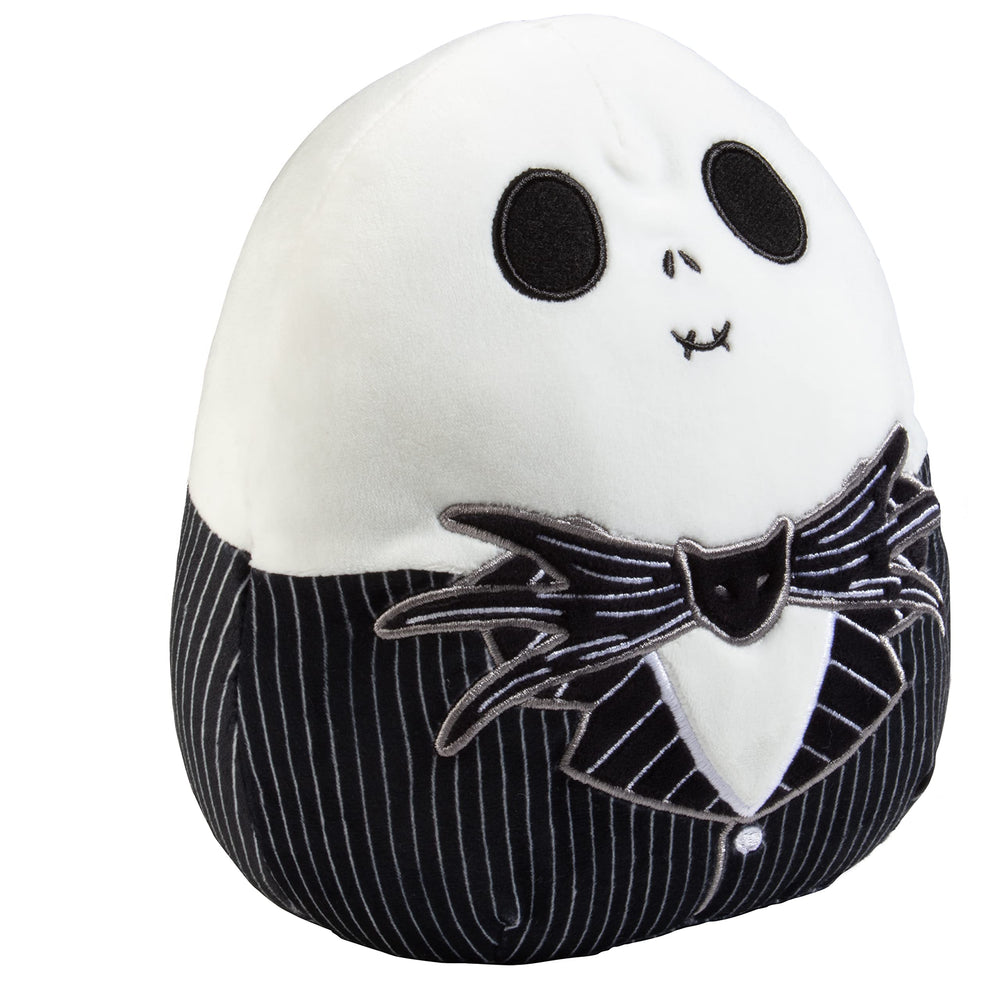 Squishmallows Jack Skellington 8-inch shoulder-smile close-up for collectible appeal