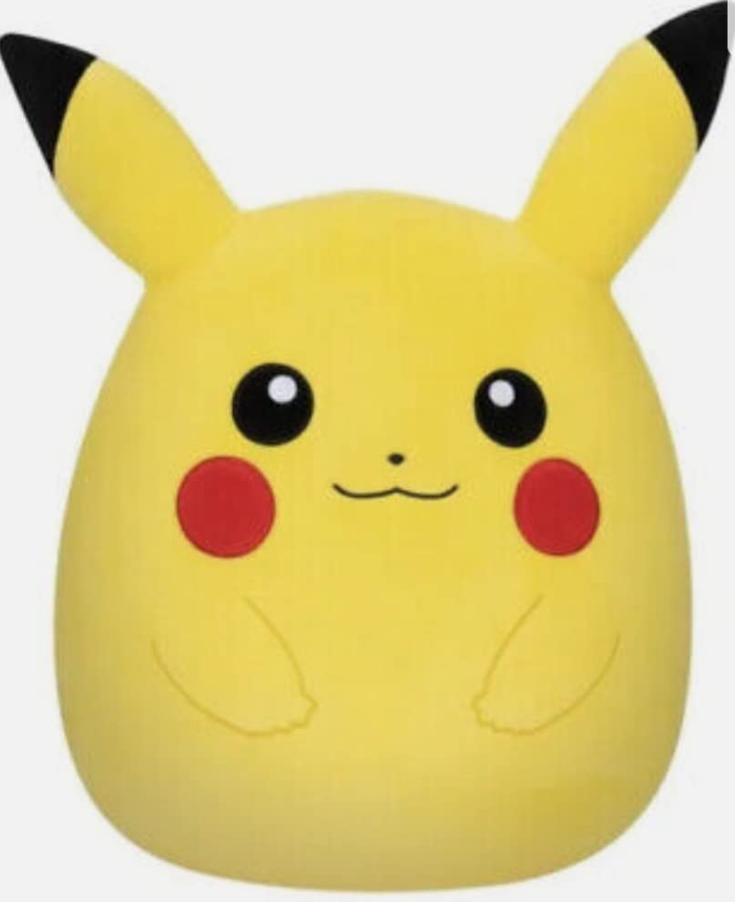 Squishmallows Pikachu 10in plush close-up highlighting ultra-soft fabric for cozy hugs