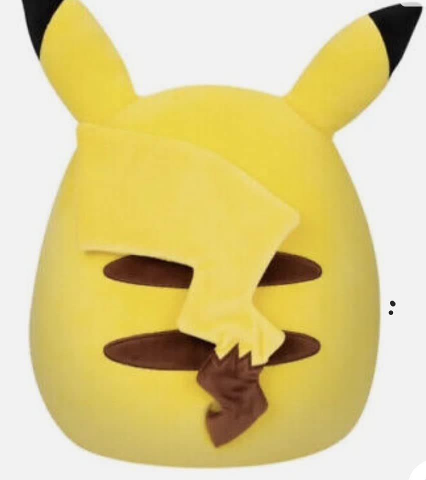 Squishmallows Pikachu 10in pillow on display for comfort and play