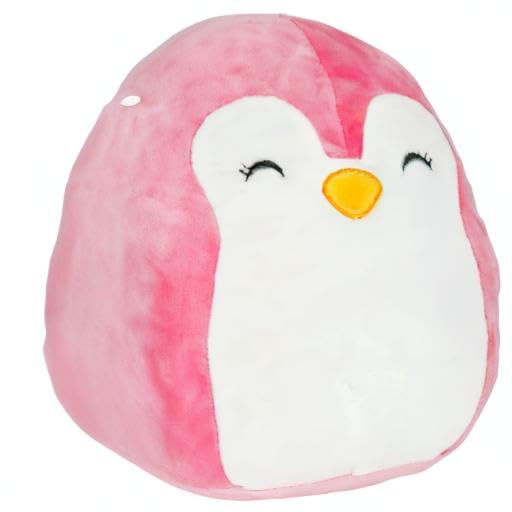 Squishmallows Piper the Penguin, close-up face view, ideal bedtime companion.