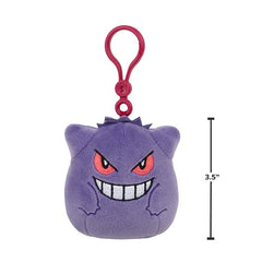 Squishmallows Pokémon Gengar clip on water bottle feature adds a splash-friendly plush charm.