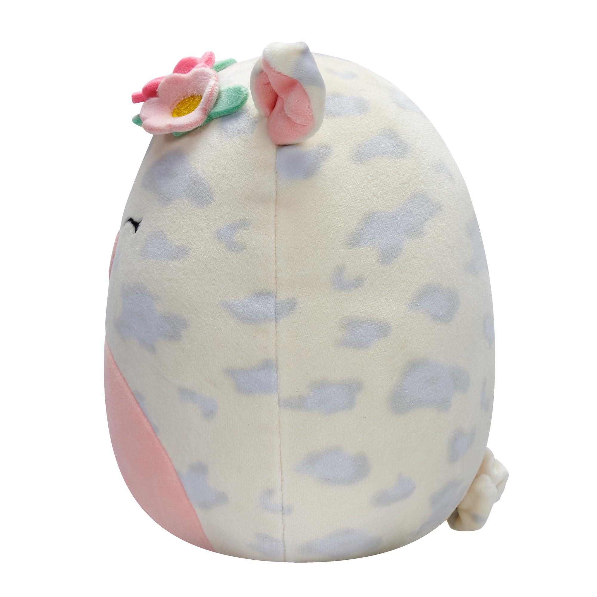 Rosie among other Squishmallows in a collection display.