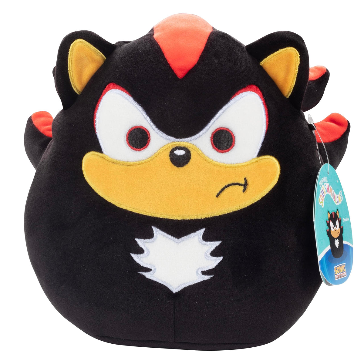 Squishmallows Shadow 8-inch Sonic plush in full view for cuddly play