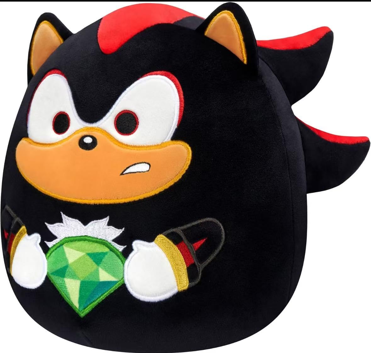 Squishmallows Sonic Shadow 8-inch plush ideal for travel and on-the-go comfort.