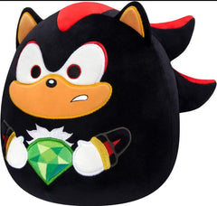 Squishmallows Sonic Shadow 8-inch plush ideal for travel and on-the-go comfort.